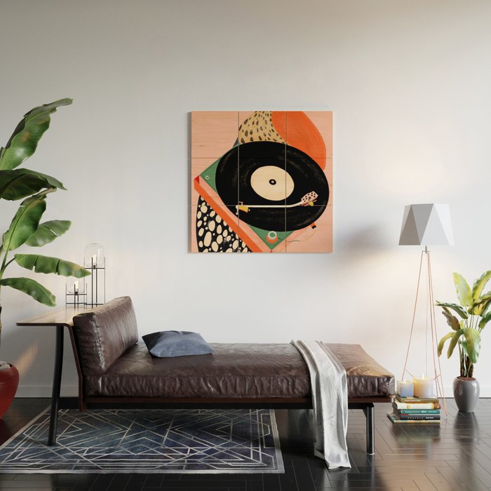 Nostalgic Grooves Wood Wall Art Gallery Image 2