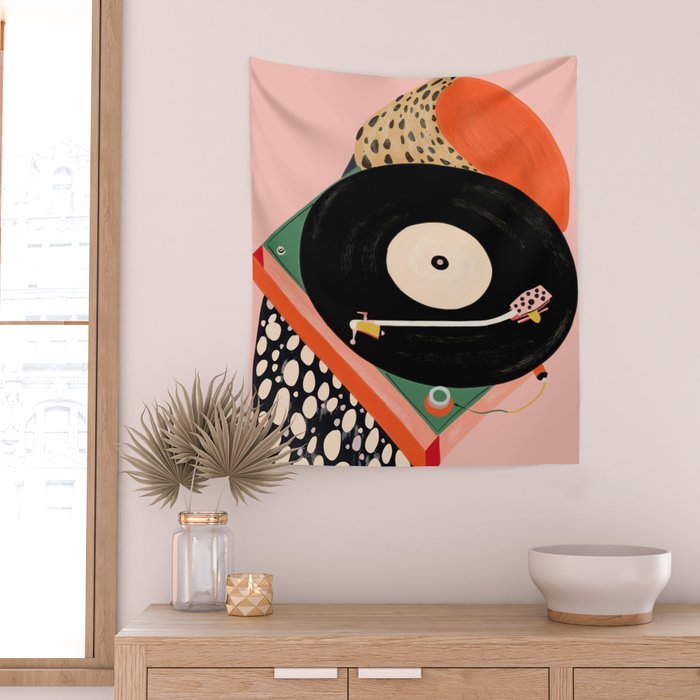 Nostalgic Grooves Wall Tapestry Gallery Image 2