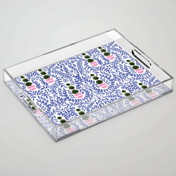 Southern Living - Chinoiserie Pattern Acrylic Tray Gallery Image 1