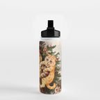 'Christmas Time In Catland' Louis Wain Vintage Cat Water Bottle Gallery Image 2