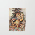 'Christmas Time In Catland' Louis Wain Vintage Cat Wall Hanging Gallery Image 1