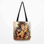 'Christmas Time In Catland' Louis Wain Vintage Cat Tote Bag Gallery Image 2