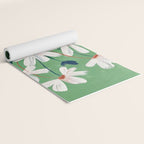 White Flowers Yoga Mat Gallery Image 2