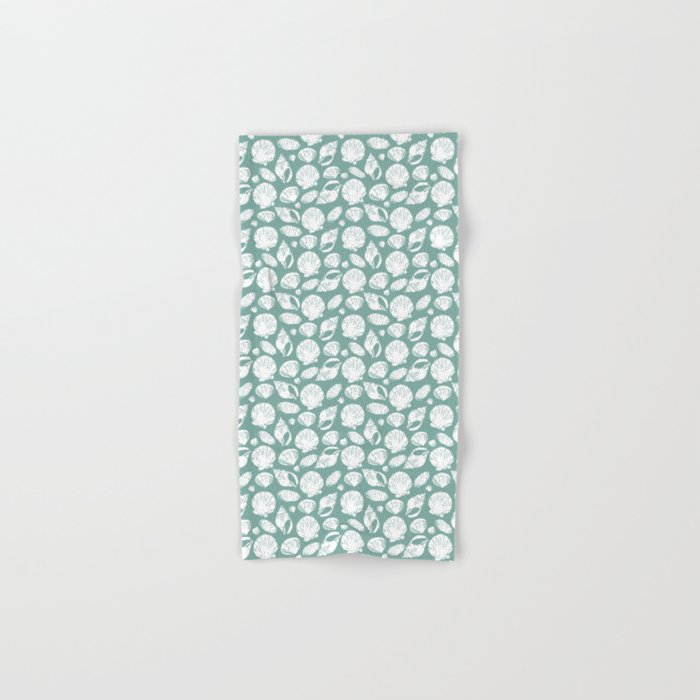 Shells . Teal Bath Towel Gallery Image 1