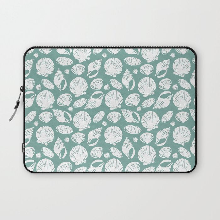 Shells . Teal Laptop Sleeve Gallery Image 1