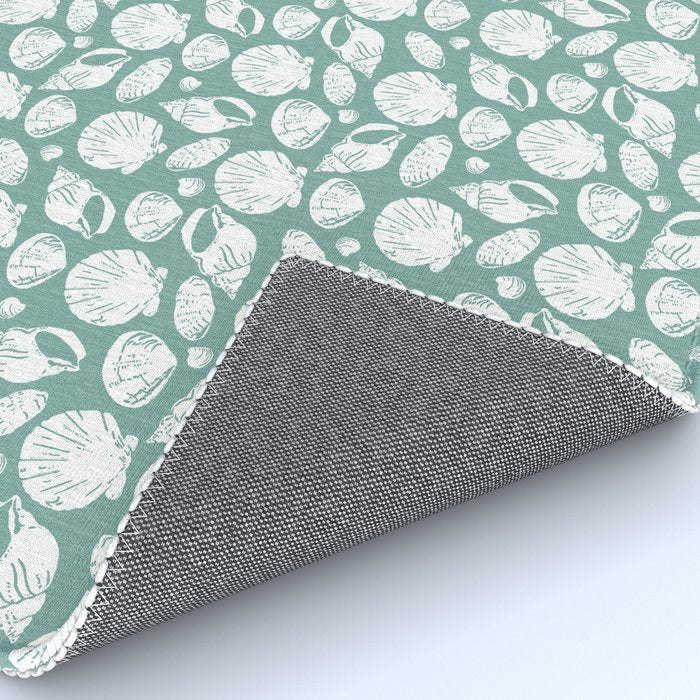 Shells . Teal Rug Gallery Image 4