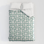Shells . Teal Duvet Cover Gallery Image 6