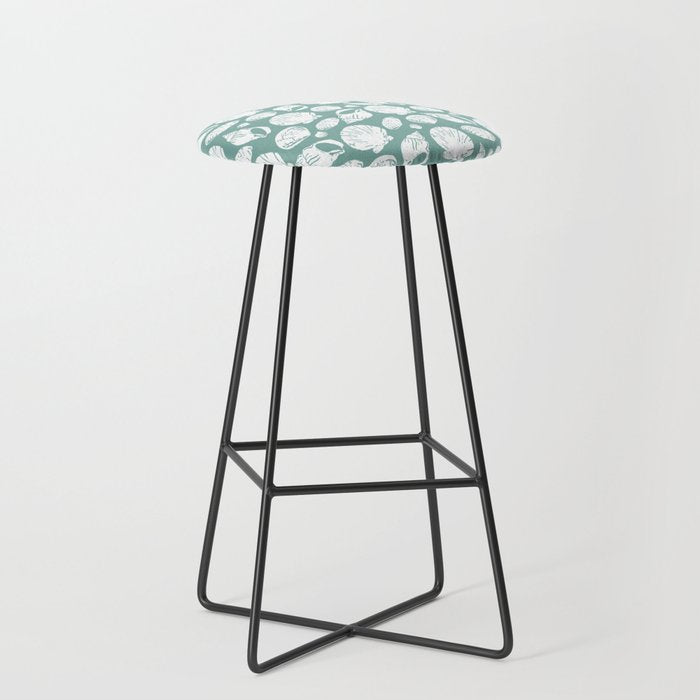 Shells . Teal Stool Gallery Image 1