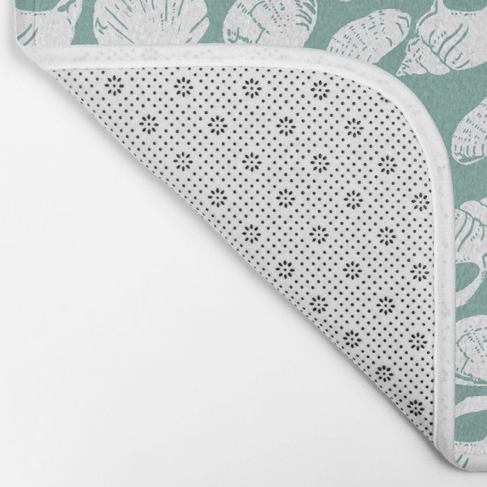 Shells . Teal Bath Mat Gallery Image 2