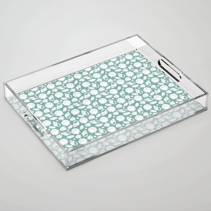 Shells . Teal Acrylic Tray Gallery Image 1