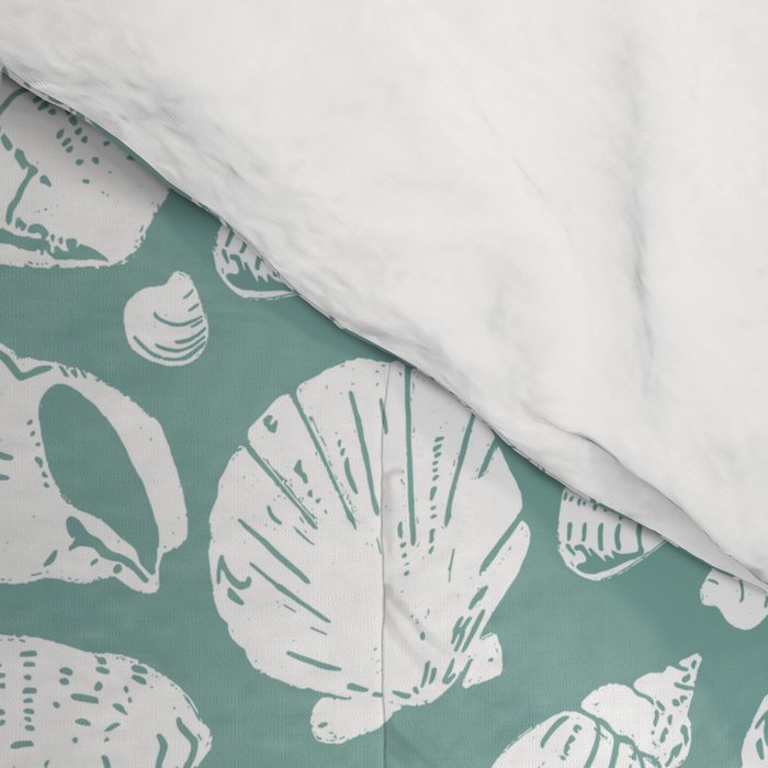 Shells . Teal Comforter Gallery Image 4