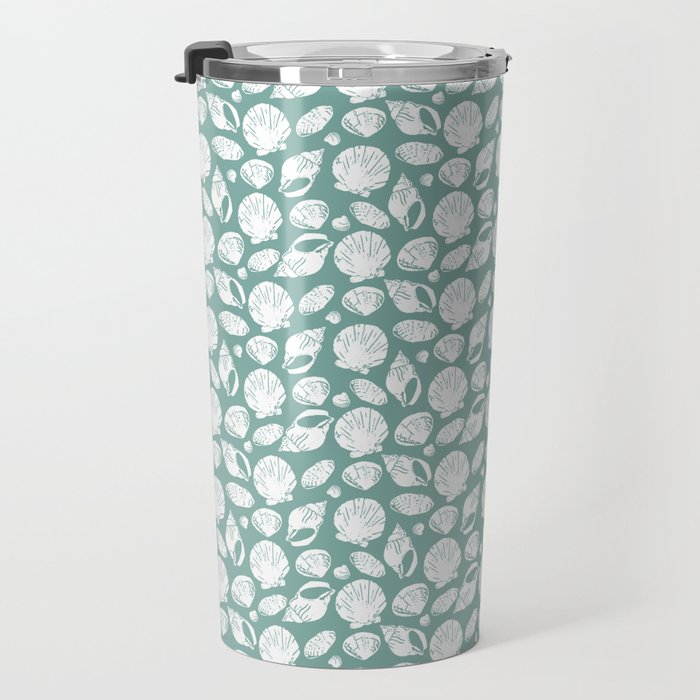 Shells . Teal Travel Mug Gallery Image 3