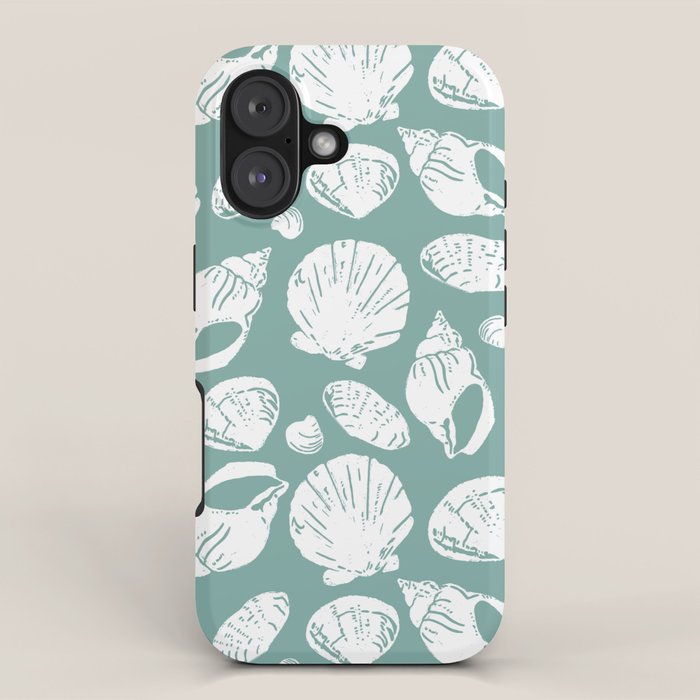 Shells . Teal iPhone Case Gallery Image 1