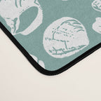 Shells . Teal Desk Mat Gallery Image 4