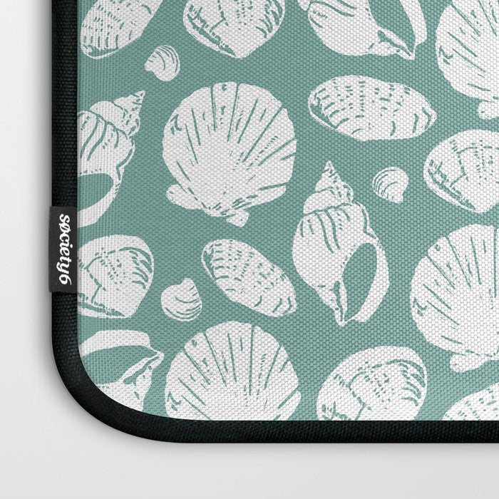 Shells . Teal Laptop Sleeve Gallery Image 3