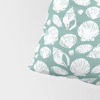 Shells . Teal Pillow Sham Gallery Image 4