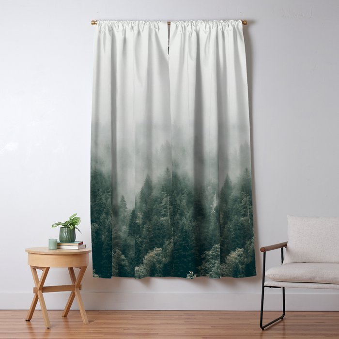 Foggy Forest 3 Window Curtain Gallery Image 5