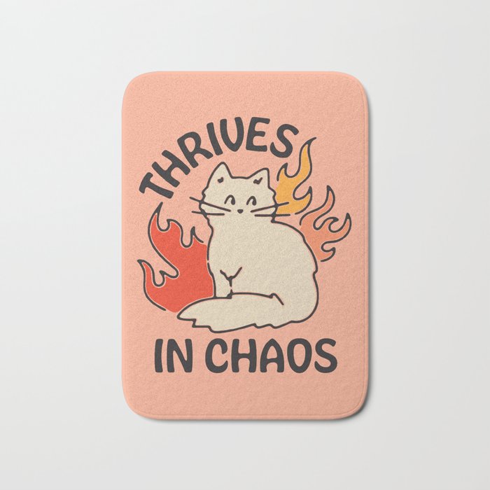 THRIVES IN CHAOS Bath Mat Gallery Image 1