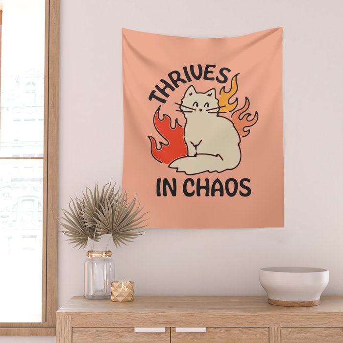 THRIVES IN CHAOS Wall Tapestry Gallery Image 2