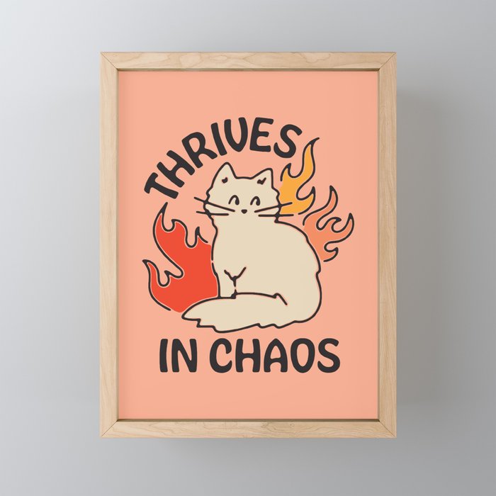 THRIVES IN CHAOS Mini Art Print