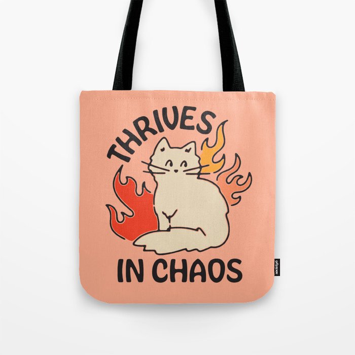 THRIVES IN CHAOS Tote Bag Gallery Image 1