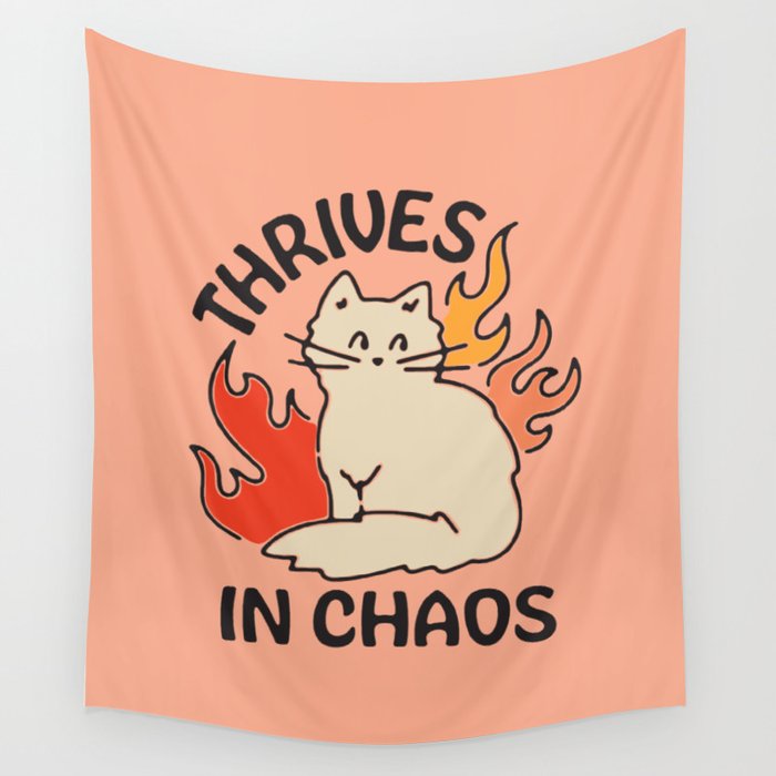 THRIVES IN CHAOS Wall Tapestry Gallery Image 1