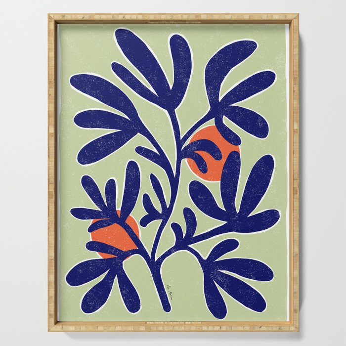 Inspiration Matisse leaves Serving Tray Gallery Image 1