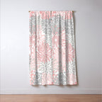 Festive, Floral Prints, Bloom Mix, Pink and Gray Window Curtain Gallery Image 3