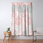 Festive, Floral Prints, Bloom Mix, Pink and Gray Window Curtain Gallery Image 5