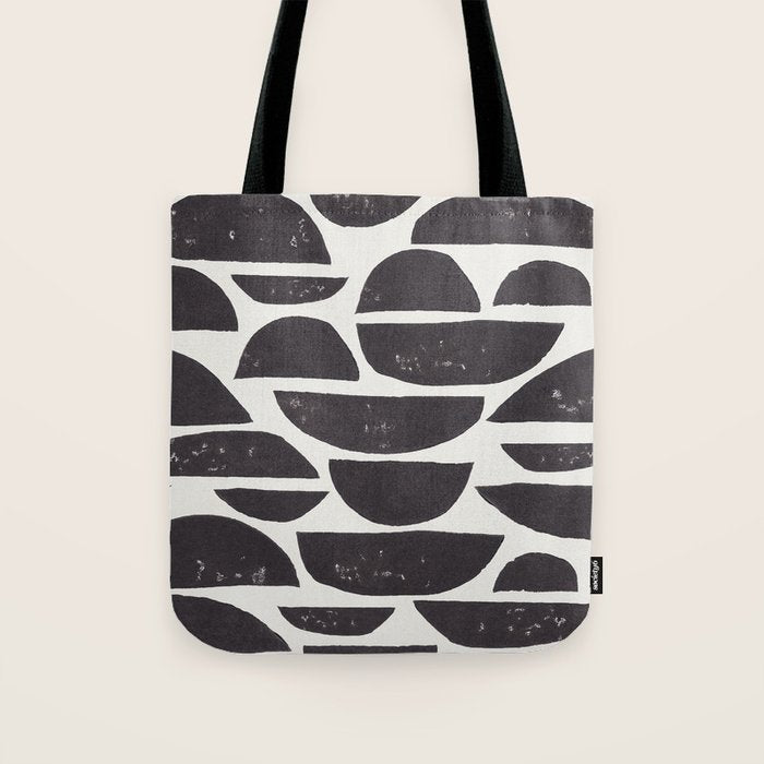 Abstract Linocut Pattern #4 Tote Bag Gallery Image 1