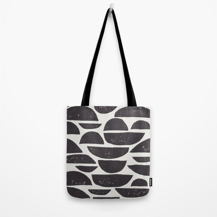 Abstract Linocut Pattern #4 Tote Bag Gallery Image 2