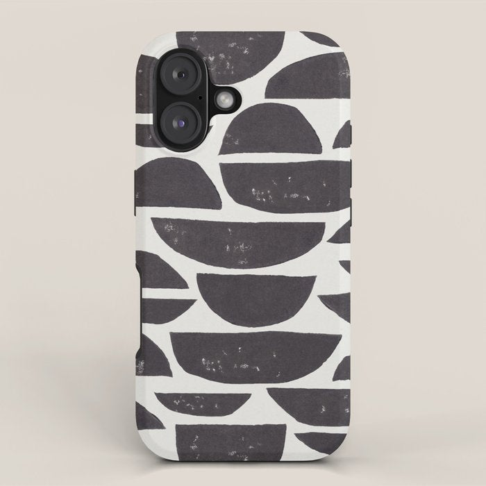 Abstract Linocut Pattern #4 iPhone Case Gallery Image 1