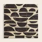 Abstract Linocut Pattern #4 Wood Wall Art Gallery Image 1