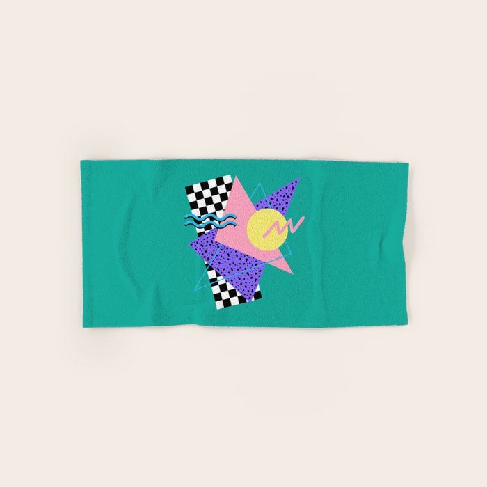 Memphis pattern 120 - 80s / 90s Retro Bath Towel Gallery Image 1