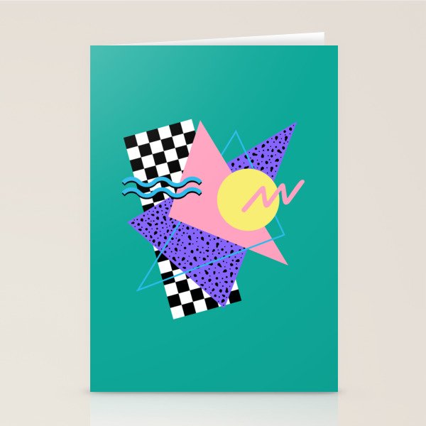 Memphis pattern 120 - 80s / 90s Retro Stationery Card Gallery Image 2