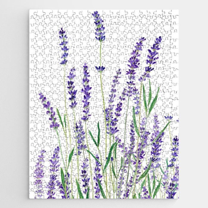 lavender watercolor horizontal Jigsaw Puzzle Gallery Image 1