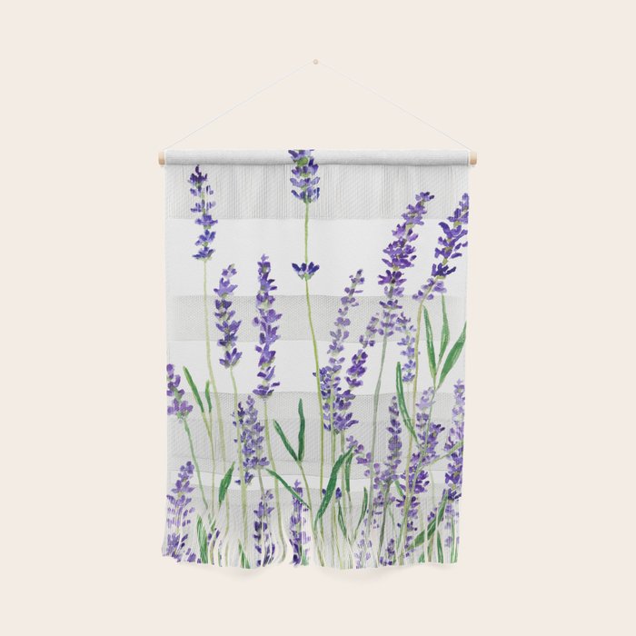 lavender watercolor horizontal Wall Hanging Gallery Image 1