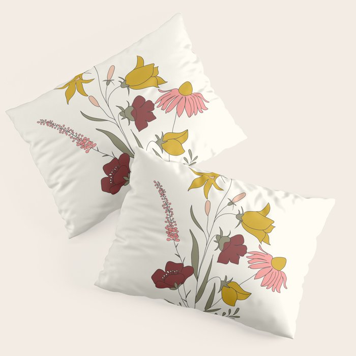 Wildflowers Bouquet Pillow Sham Gallery Image 1