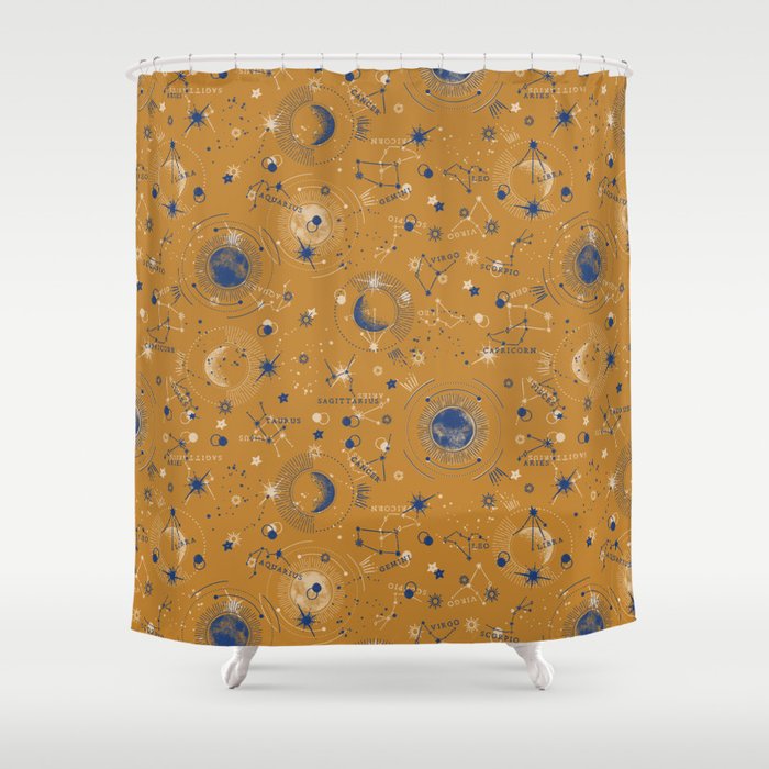 Zodiac abstract YB 1 Shower Curtain Gallery Image 1
