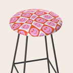 Romantic love heart eye face pattern Stool Gallery Image 2