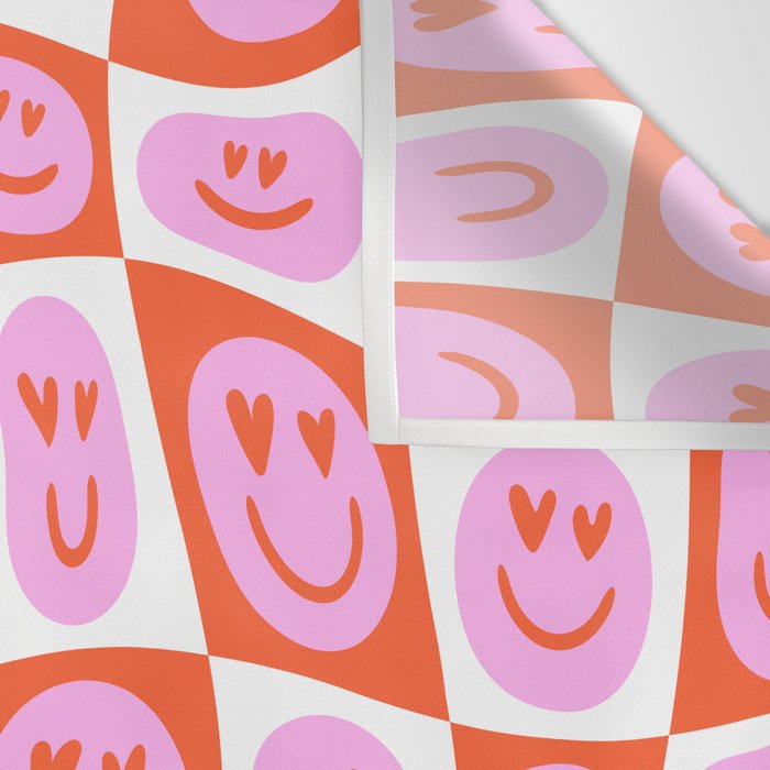 Romantic love heart eye face pattern Wall Tapestry Gallery Image 3