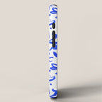Hand drawn blue flower art pattern iPhone Case Gallery Image 2