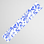 Hand drawn blue flower art pattern Table Runner Gallery Image 3