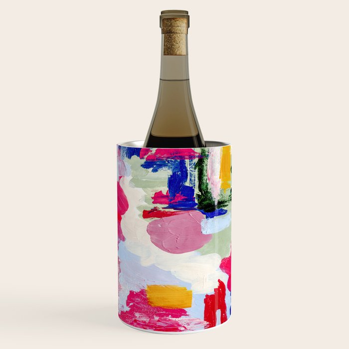 CANVAS: Viva Magenta 01 | Abstract Brushstrokes Wine Chiller Gallery Image 1