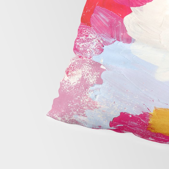 CANVAS: Viva Magenta 01 | Abstract Brushstrokes Pillow Sham Gallery Image 4