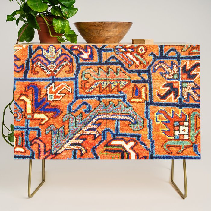 Antique Persian Heriz Carpet Print  Credenza Gallery Image 1