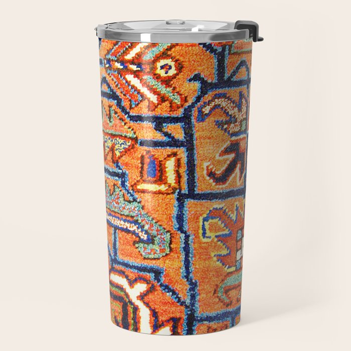 Antique Persian Heriz Carpet Print  Travel Mug Gallery Image 2
