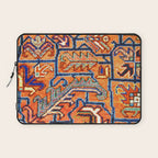 Antique Persian Heriz Carpet Print  Laptop Sleeve Gallery Image 1