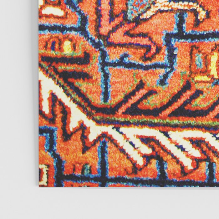 Antique Persian Heriz Carpet Print  Poster Gallery Image 3