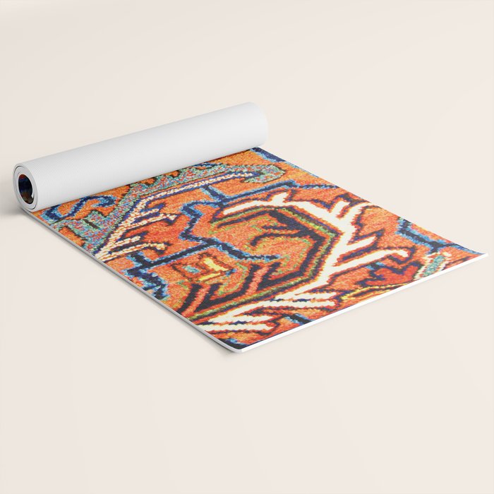 Antique Persian Heriz Carpet Print  Yoga Mat Gallery Image 2